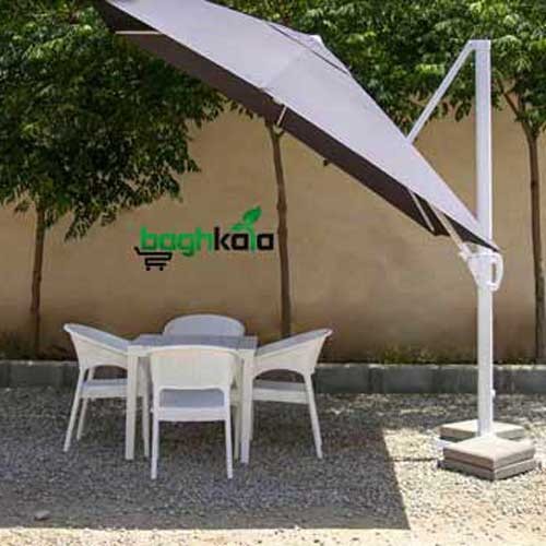 سایبان چتری پایه کنار مربع ۳*۳ متر چراغدار